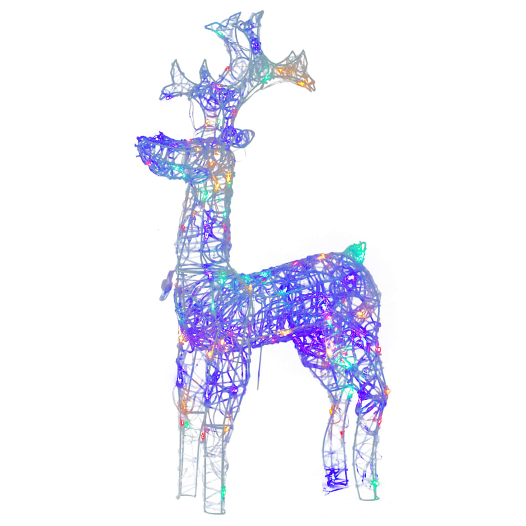 Vidaxl Christmas Decorations Reindeer 2 PCS 60x16x100 cm akryl