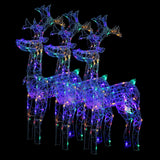 Vidaxl juledekorationer Reindeer 3 stk 60x16x100 cm akryl