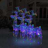 Vidaxl juledekorationer Reindeer 3 stk 60x16x100 cm akryl
