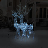 Vidaxl juledekorationer Reindeer 2 stk 120 cm akrylkold hvid