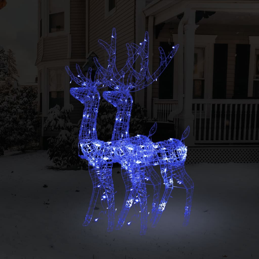 Vidaxl juledekorationer Reindeer 2 stk 120 cm akrylblå