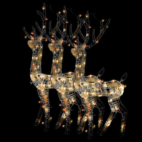 Vidaxl Juledekoration Reindeer 3 PCS Multi-farvet 120 cm akryl