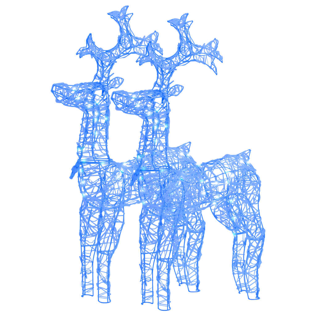 Vidaxl Christmas Decorations Reindeer 2 PCS 60x16x100 cm akryl