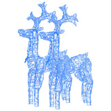 Vidaxl Christmas Decorations Reindeer 2 PCS 60x16x100 cm akryl
