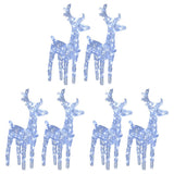 Vidaxl julen rensdyr 6 pcs 240 LEDS akrylkold hvid