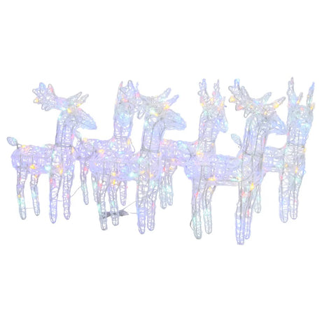Vidaxl Christmas Reindeer 6 PCS 240 LEDS Akryl Flerfarvet