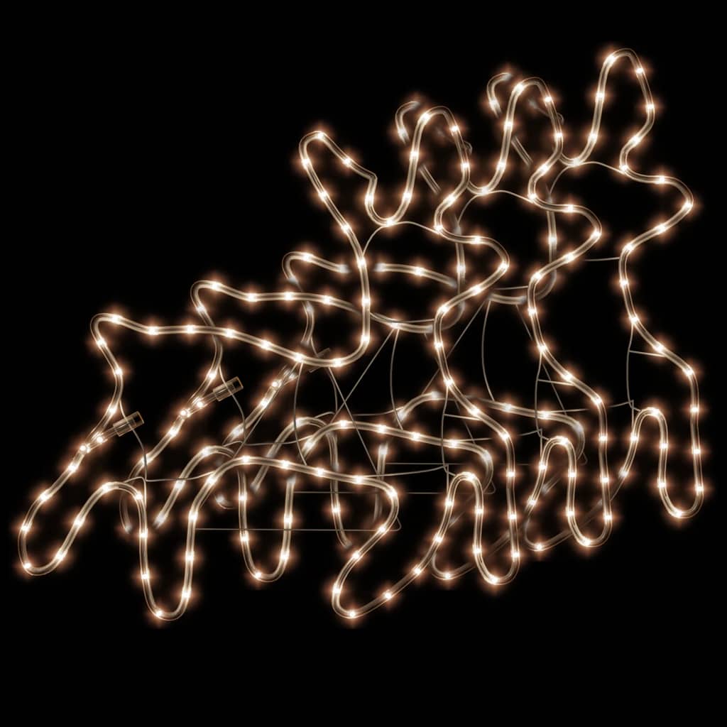 Vidaxl Reindeer Christmas Figur med LED'er 3 stk 57x55x4,5 cm varm hvid