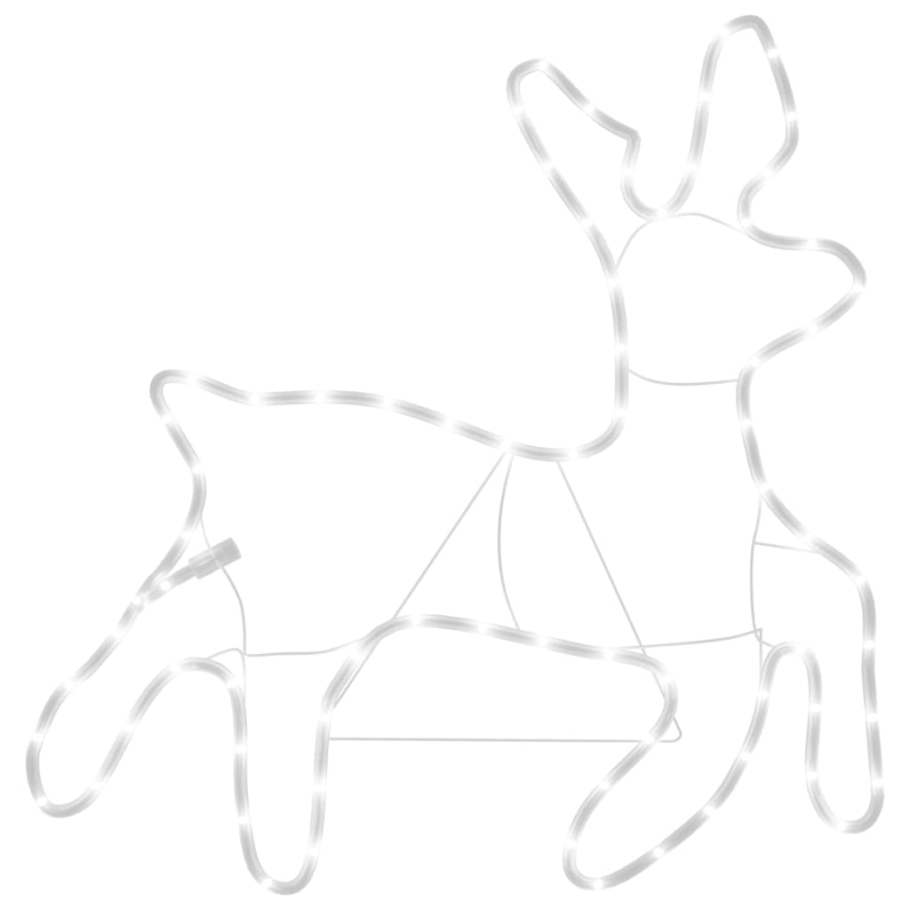 Vidaxl Reindeer Christmas Figur med LED'er 3 stk 57x55x4,5 cm varm hvid