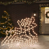 Vidaxl Reindeer Christmas Figur med LED'er 3 stk 57x55x4,5 cm varm hvid