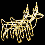 Vidaxl Christmas Figur Reindeer 2 Pcs 60x30x60 cm varm hvid