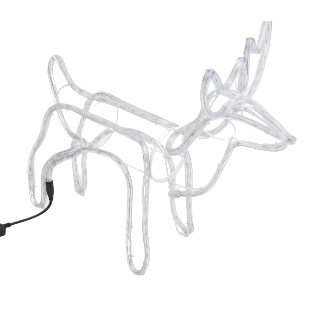 Vidaxl Christmas Figur Reindeer 2 Pcs 60x30x60 cm varm hvid