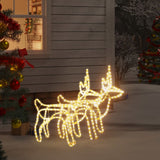 Vidaxl Christmas Figur Reindeer 2 Pcs 60x30x60 cm varm hvid