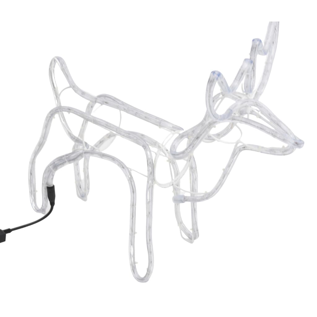 Vidaxl Christmas Figur Reindeer 3 Pcs 60x30x60 cm varm hvid