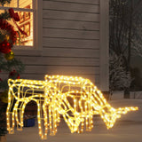 Vidaxl Christmas Figur Reindeer 2 Pcs 73x31x45 cm varm hvid