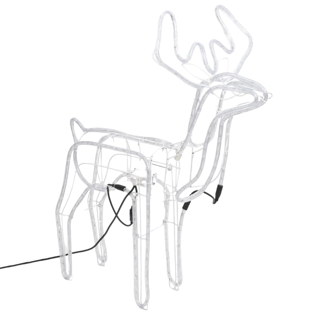 Vidaxl Christmas Figur Reindeer med bevægende hoved 3 stk. Varm hvid