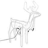 Vidaxl Christmas Figur Reindeer med bevægende hoved 3 stk. Varm hvid
