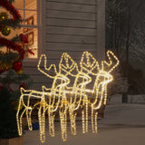 Vidaxl Christmas Figur Reindeer med bevægende hoved 3 stk. Varm hvid