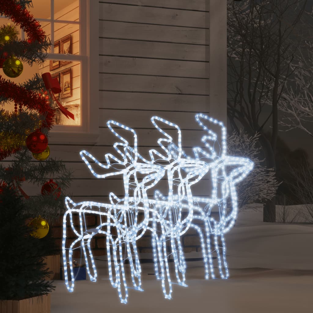 Vidaxl Christmas Figur Reindeer 3 stk 76x42x87 cm koldhvide