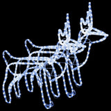 Vidaxl Christmas Figur Reindeer 2 Pcs 60x30x60 cm koldhvide