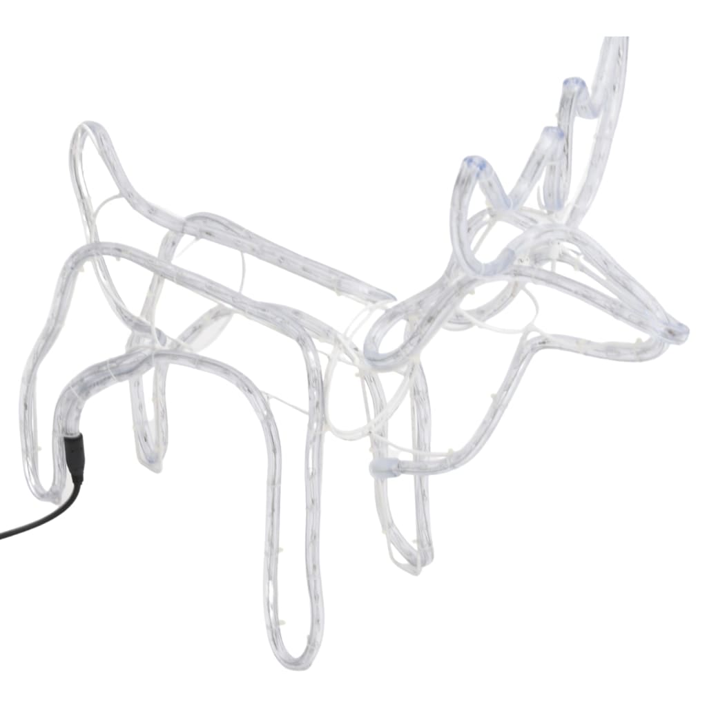 Vidaxl Christmas Figur Reindeer 2 Pcs 60x30x60 cm koldhvide