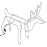 Vidaxl Christmas Figur Reindeer 2 Pcs 60x30x60 cm koldhvide
