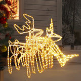 Vidaxl 3-delt julefigur Set Reindeer Varm hvid