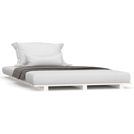 Vidaxl bedframe massief grenenhout wit 100x200 cm