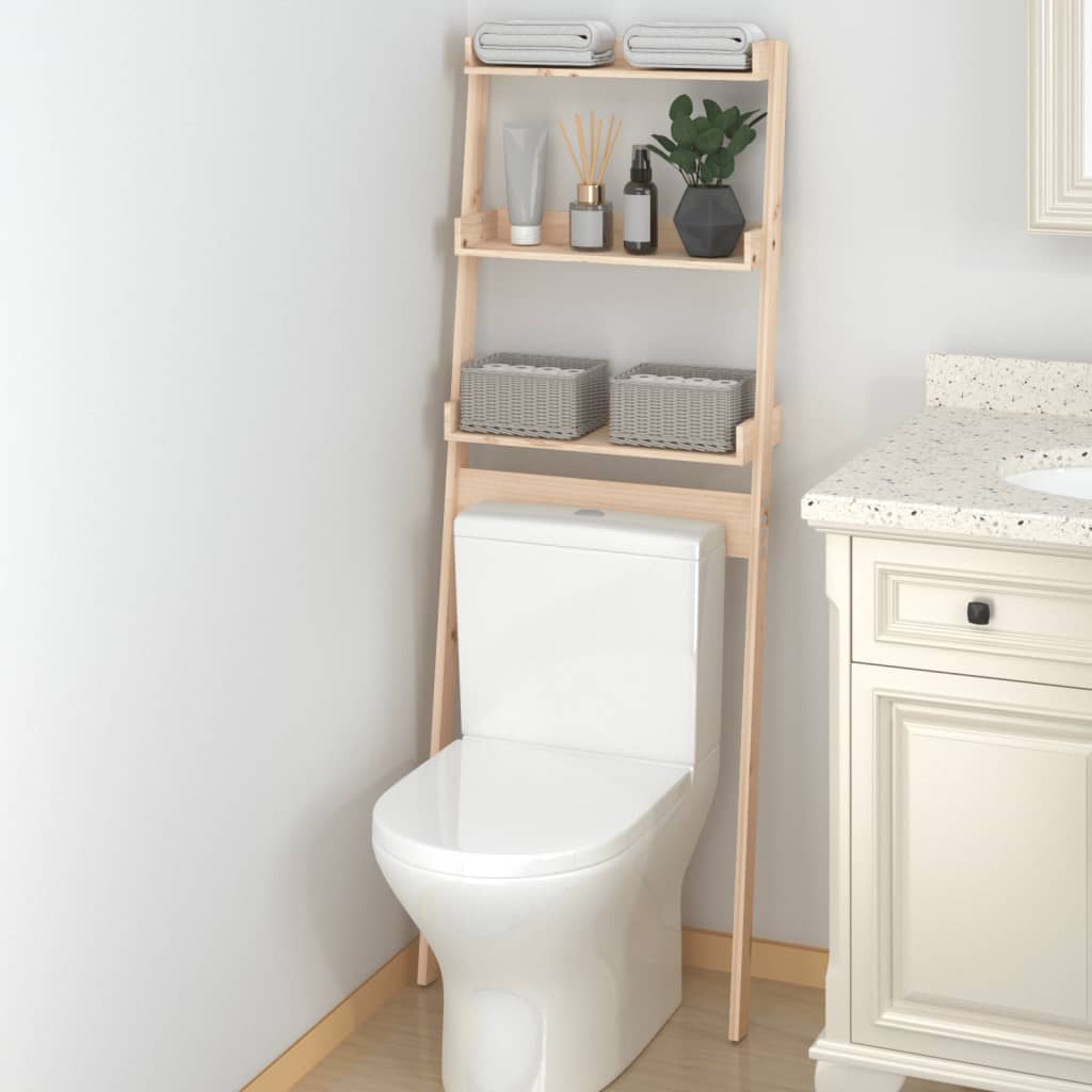 Vidaxx toiletstativ 63,5x32x179 cm massivt fyrretræ