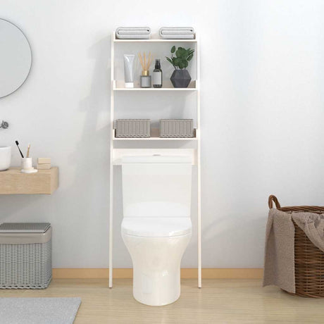 Vidaxx toiletstativ 63,5x32x179 cm massiv fyrretræ hvid