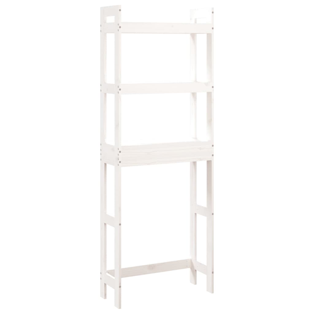 Vidaxx toiletstativ 63x26x171 cm solid fyrretræ hvid