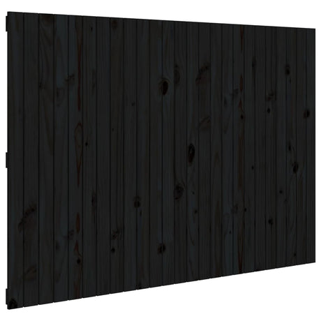 Vidaxl wandhoofdbord 159,5x3x110 cm massief grenenhout zwart
