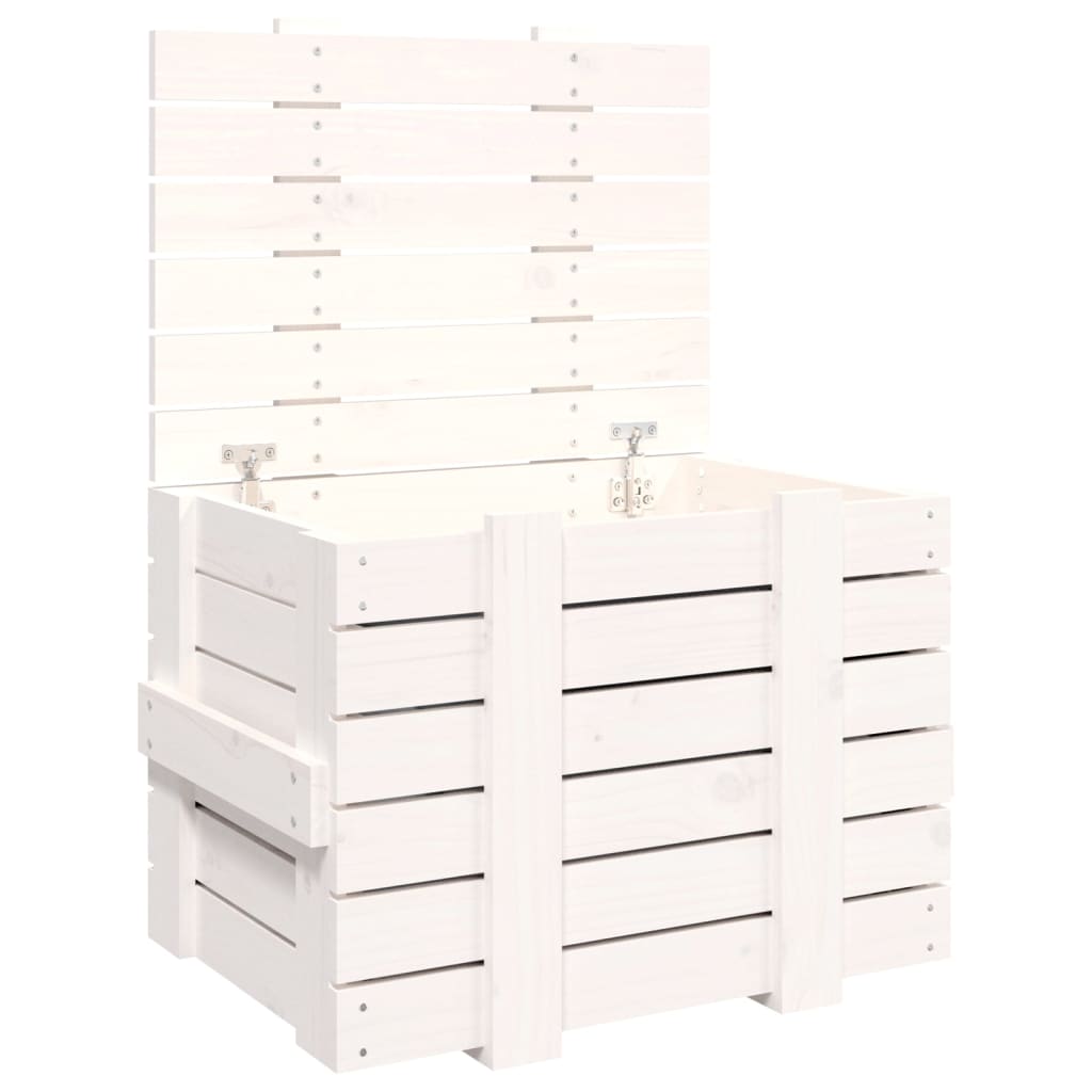 Vidaxx opbevaringsboks 58x40.5x42 cm Solid fyrretræ hvid