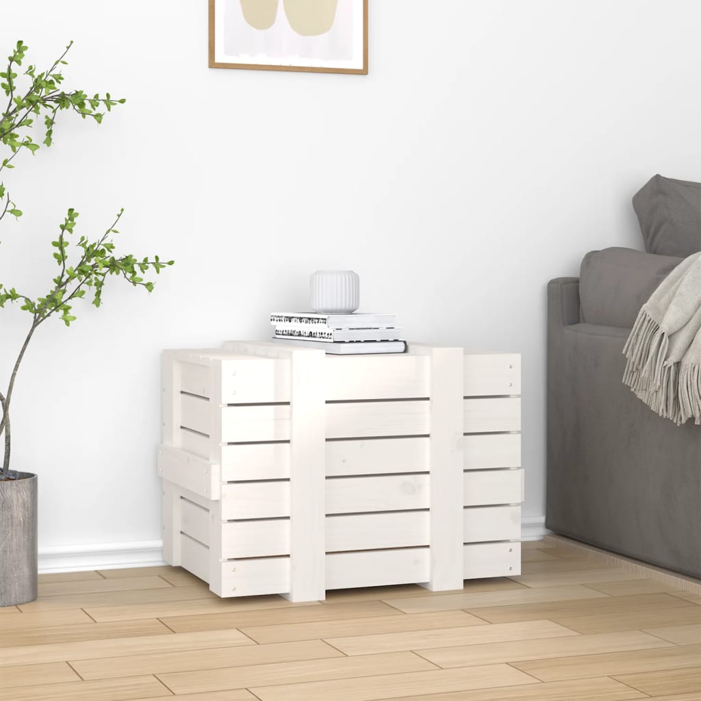 Vidaxx opbevaringsboks 58x40.5x42 cm Solid fyrretræ hvid
