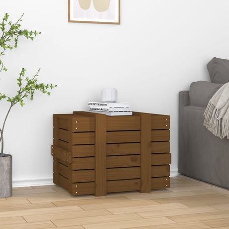 Vidaxx opbevaringsboks 58x40.5x42 cm Solid fyrretræ Honningbrun