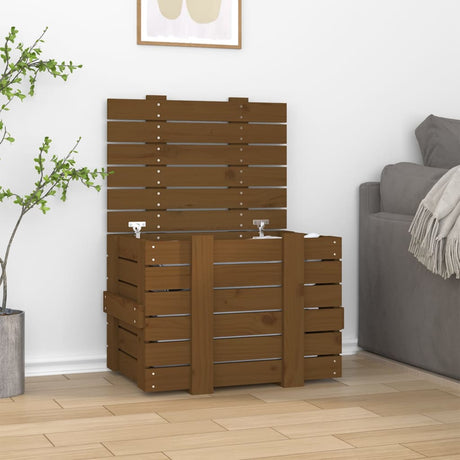 Vidaxx opbevaringsboks 58x40.5x42 cm Solid fyrretræ Honningbrun