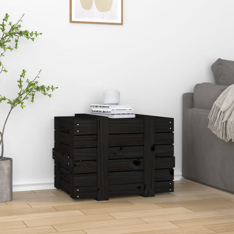 Vidaxx opbevaringsboks 58x40.5x42 cm Solid fyrretræ sort