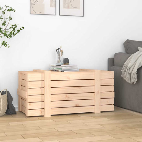 Vidaxl opbergbox 91x40,5x42 cm massief grenenhout