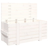 Vidaxx opbevaringsboks 91x40,5x42 cm massiv fyrretræ hvid