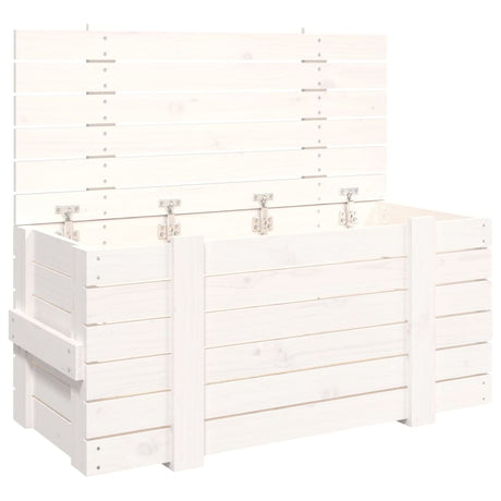 Vidaxx opbevaringsboks 91x40,5x42 cm massiv fyrretræ hvid
