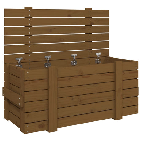 Vidaxx opbevaringsboks 91x40.5x42 cm Solid fyrretræ Honningbrun