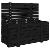 Vidaxx opbevaringsboks 91x40.5x42 cm Solid fyrretræ sort