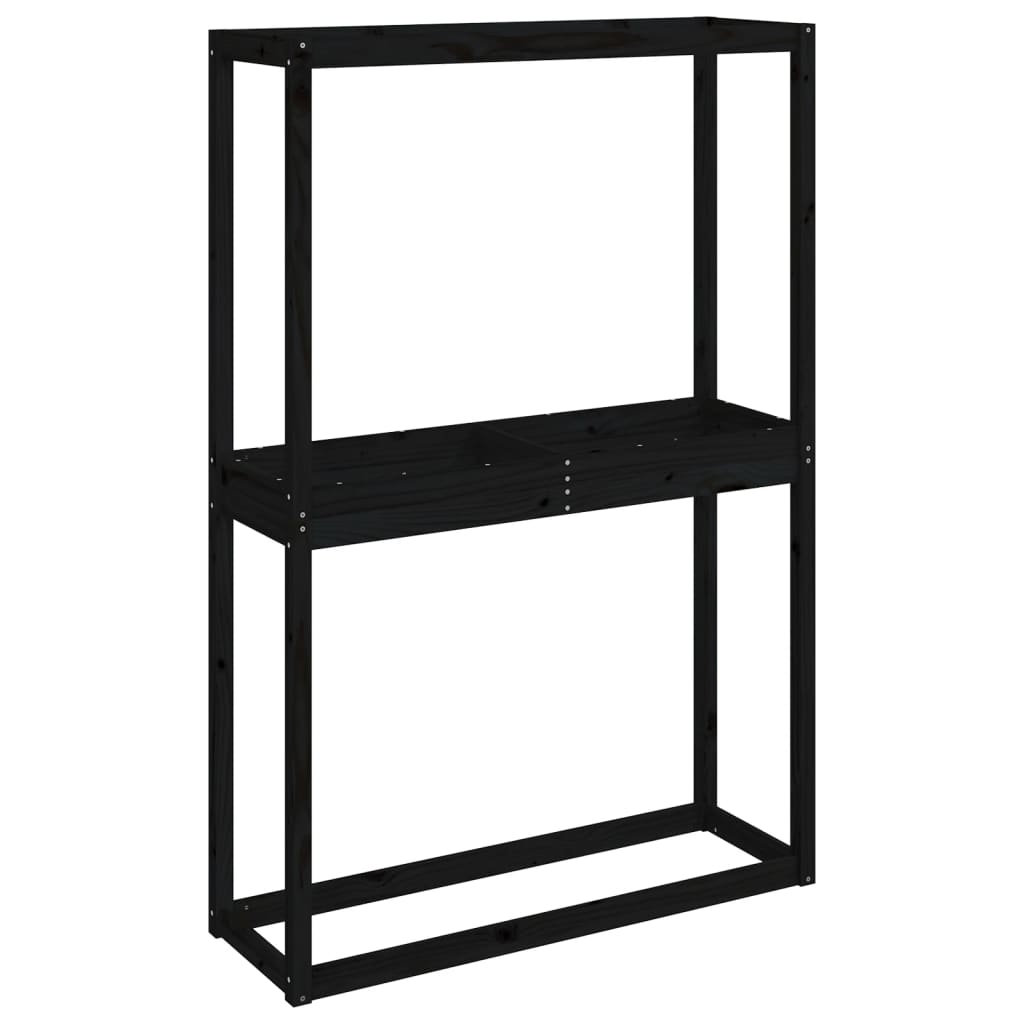 Vidaxl dækstativ 120x40x180 cm Solid fyrretræ sort
