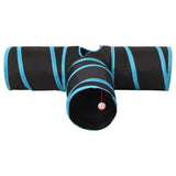 Vidaxx kattetunnel 3-fold 90 cm polyester sort og blå