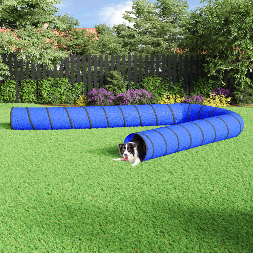 Vidaxxl Dog Tunnel Ø 55x1000 cm polyesterblå