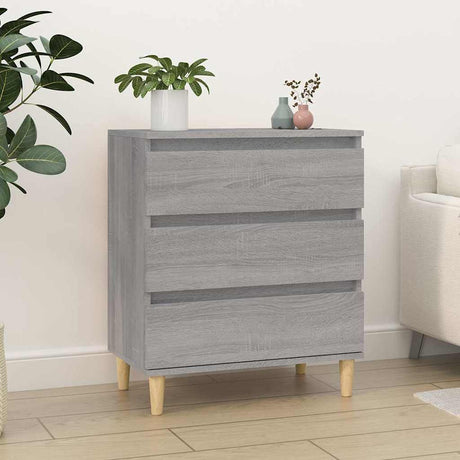 Vidaxl dressoir 60x35x70 cm bewerkt hout grijs sonoma eikenkleurig