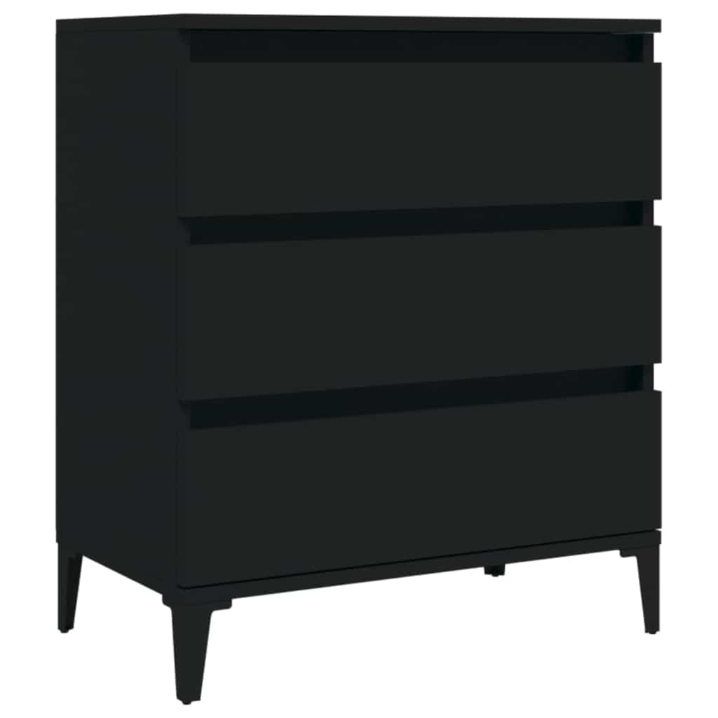 Vidaxl dressoir 60x35x70 cm bewerkt hout zwart