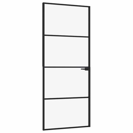 VIDAXX Interiør dør 83x201,5 cm tempereret glas og aluminium smal sort sort