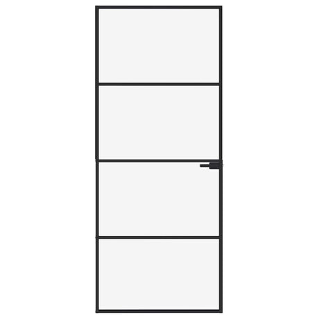 VIDAXX Interiør dør 83x201,5 cm tempereret glas og aluminium smal sort sort