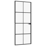 VIDAXX Interiør dør 83x201,5 cm tempereret glas og aluminium smal sort sort