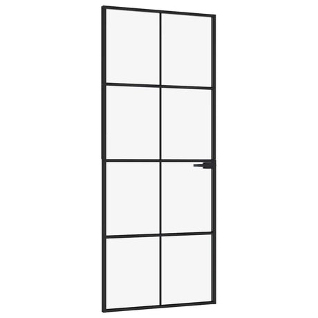 VIDAXX Interiør dør 83x201,5 cm tempereret glas og aluminium smal sort sort